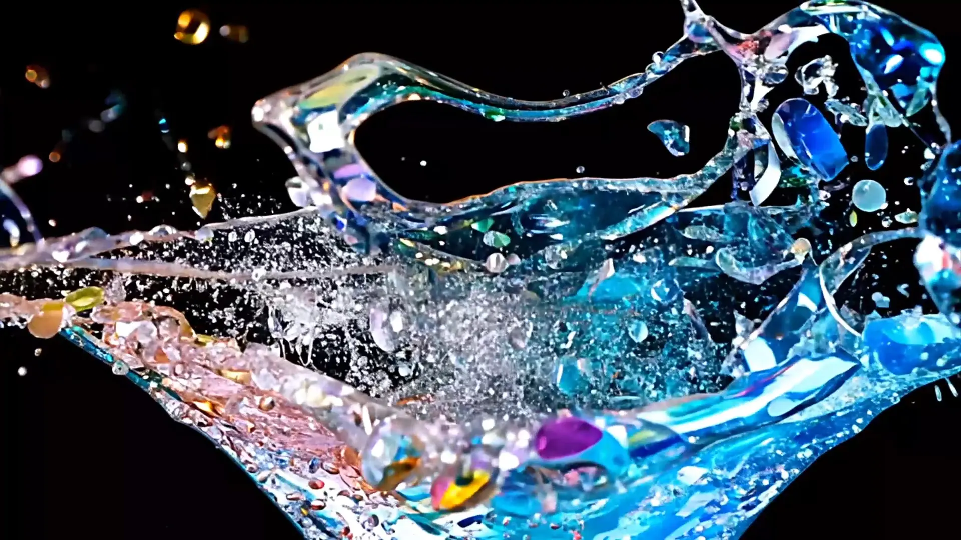 Crystal Splash Background Video for Luxury Product Ads